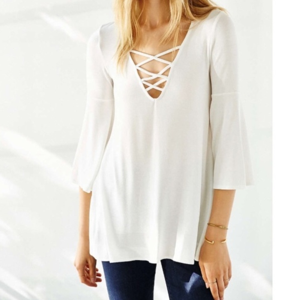 Ecote Criss Cross Front Tunic Size M
